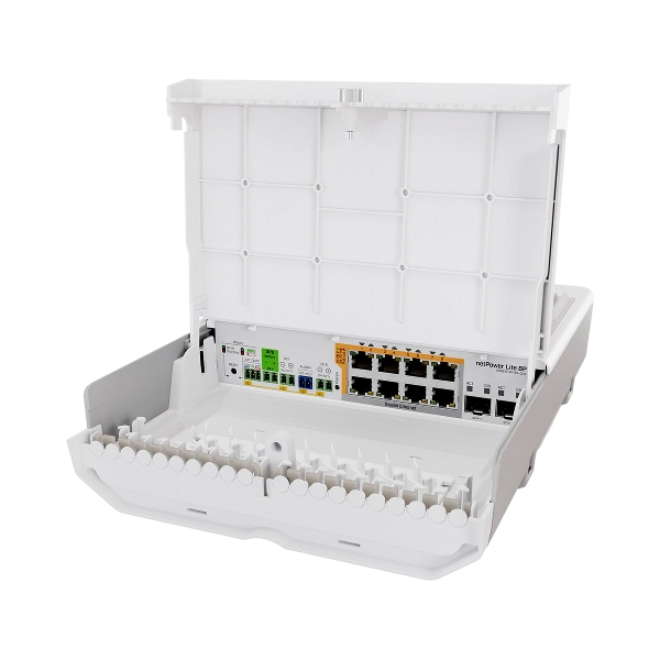 MikroTik CSS610-8P-2S+OUT netPower Lite 8P Outdoor PoE Switch with 2x SFP+ and UPS Support
